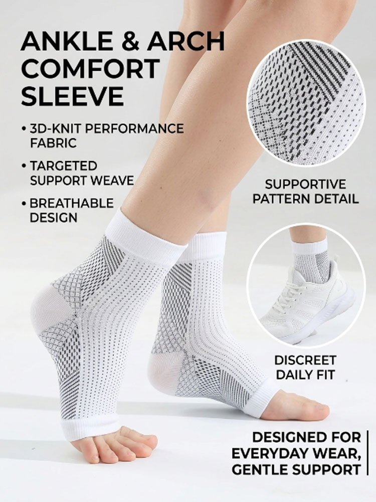 Compression Sleeve Calf - 솔리드 화이트 종아리 슬리브 탄력 스포츠