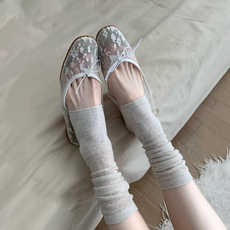 Boot Sock Slouchy - 1쌍의 시어 메쉬 슬라우치 레그 워머,