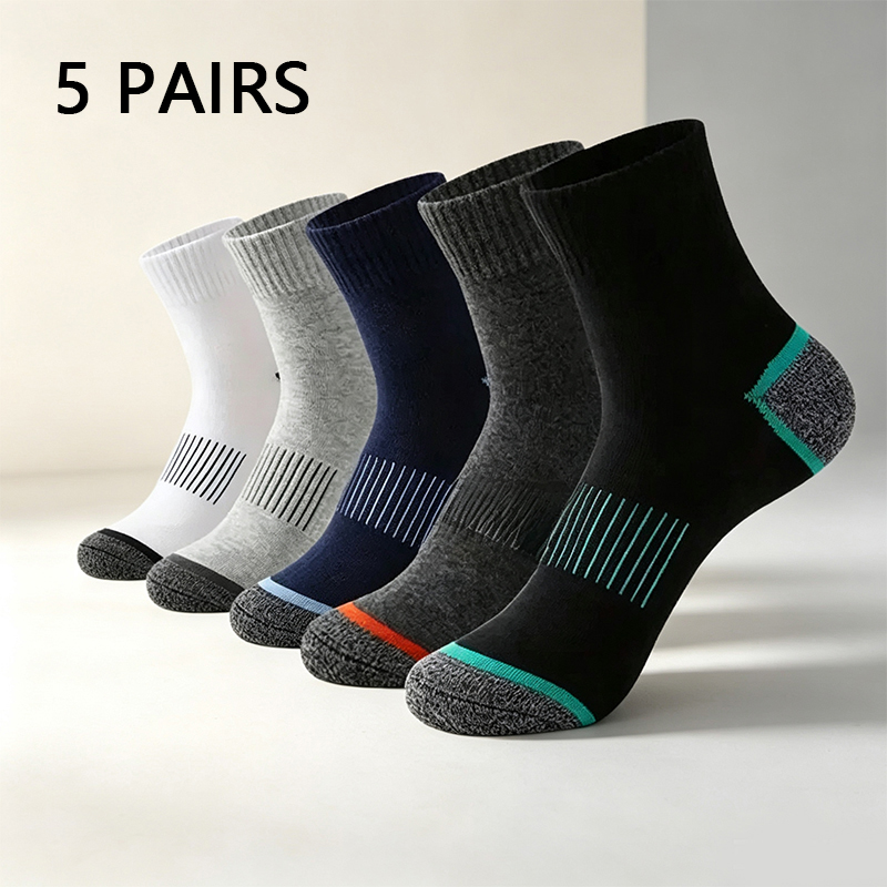 Athletic Sock Cushion - 5 쌍 남성용 미드 튜브 스포츠