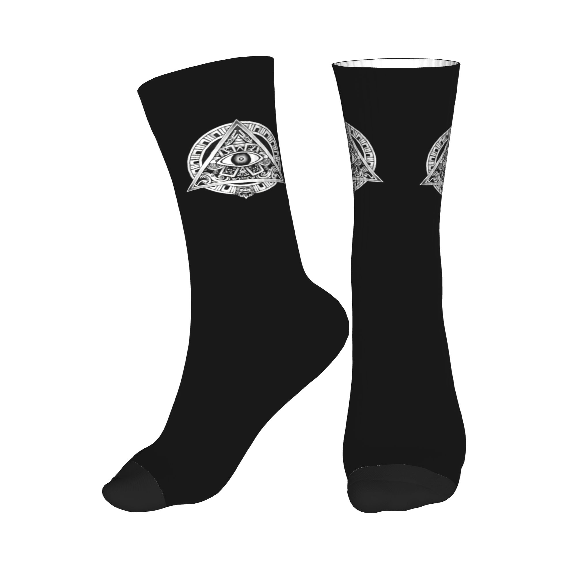 Dress Sock Men - 재미있는 남성용 일루미나티 고대 상징 드레스