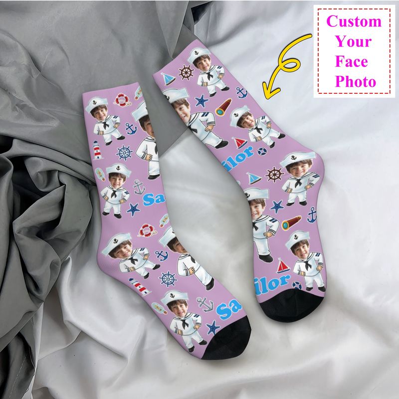 Dress Sock Men - 재미있는 선원 해군 선장 맞춤 드레스
