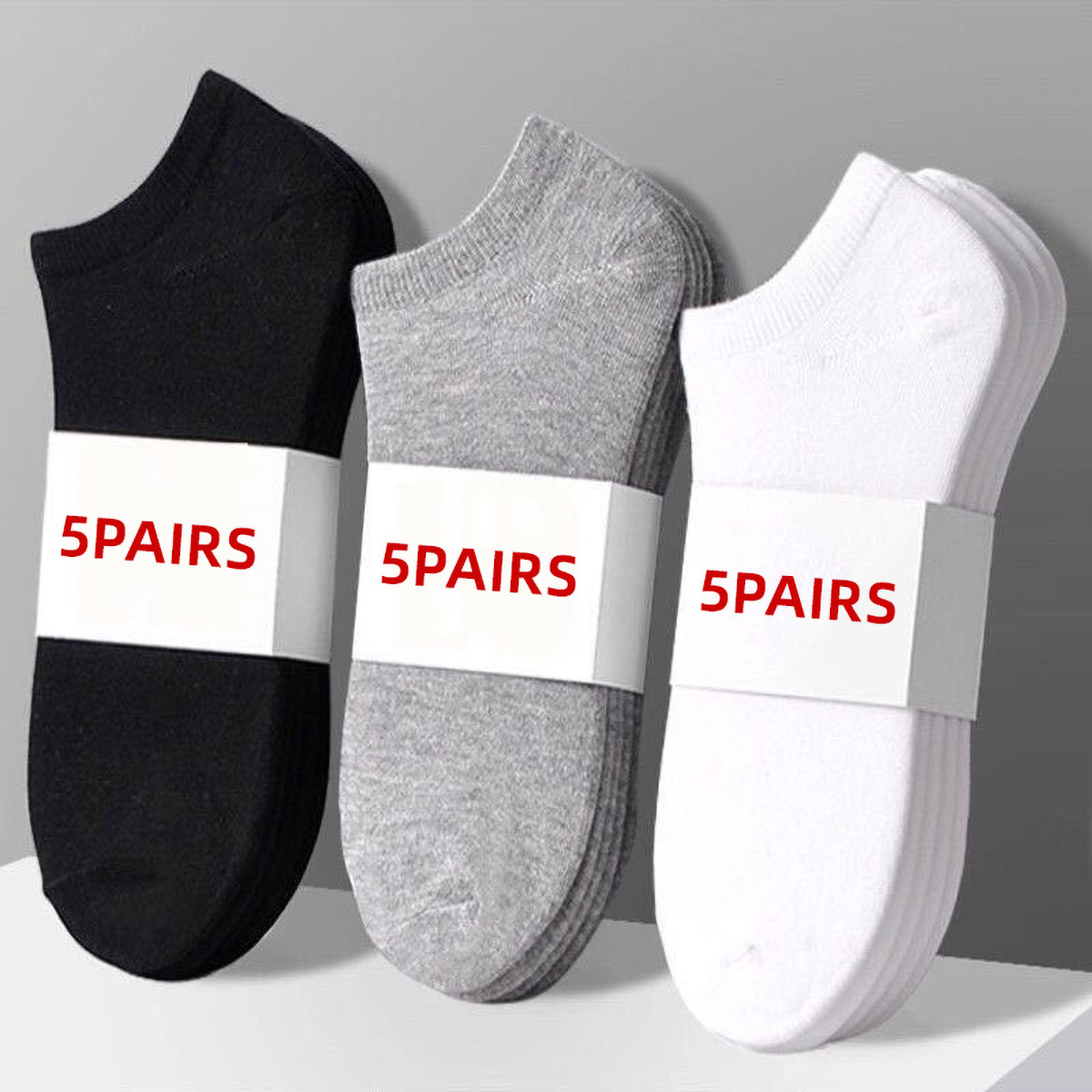 5켤레 유니섹스 캐주얼 무지 보트 양말 얇고 통기성 좋 - Ankle Sock Low Cut 리뷰 및 가격