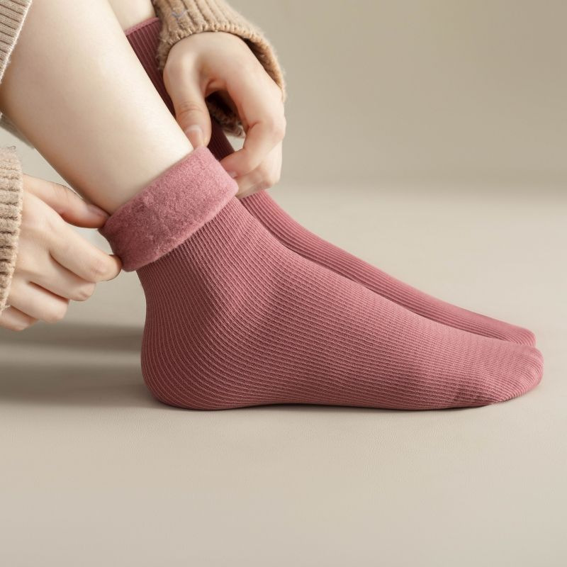 1-4쌍 따뜻한 양털 안감 중간 길이 양말 여성용 겨울 - Boot Sock Slouchy 리뷰 및 가격