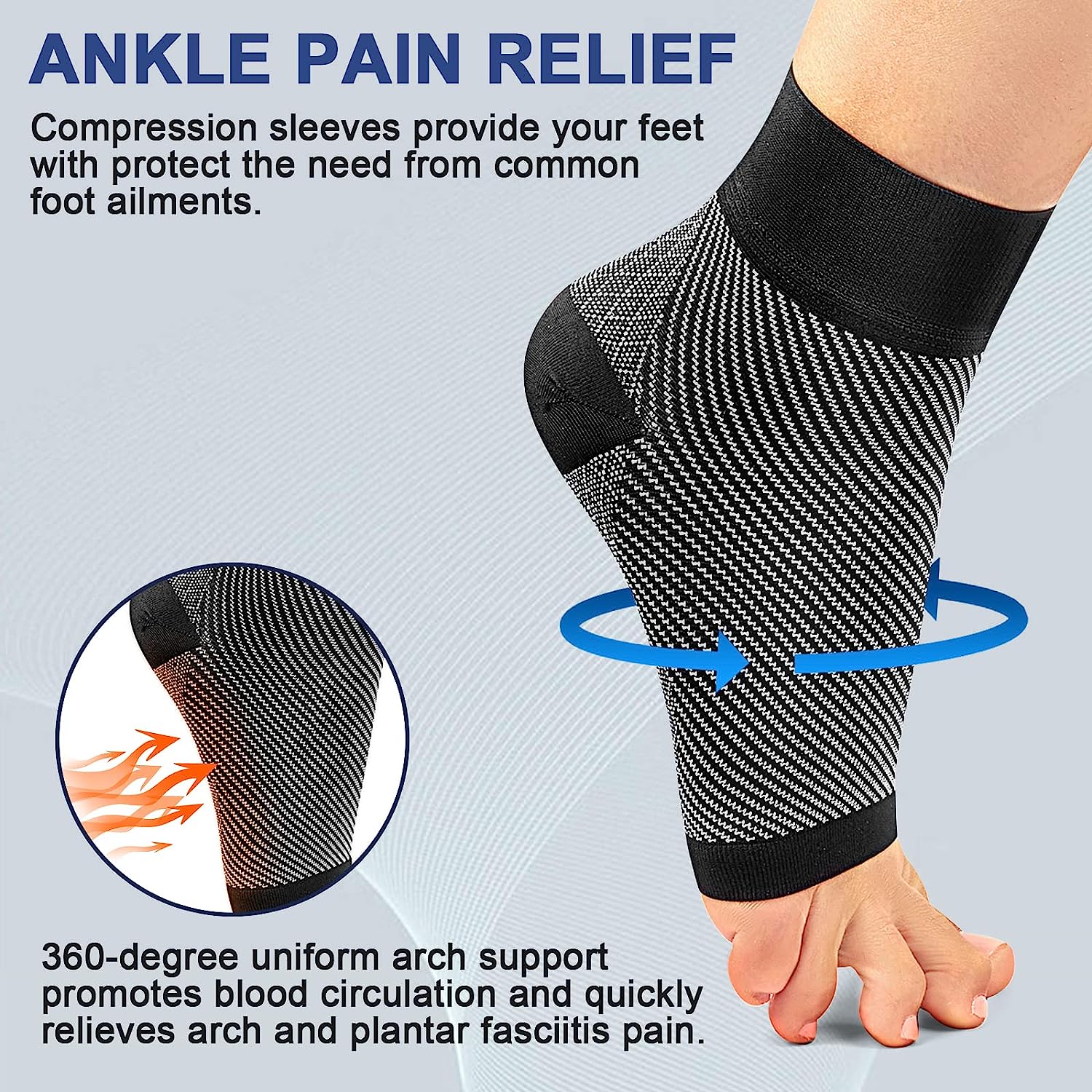 1 쌍 발바닥 근막염 압축 양말, 아치 지원 발 통증  - Ankle Brace Sock 리뷰 및 가격