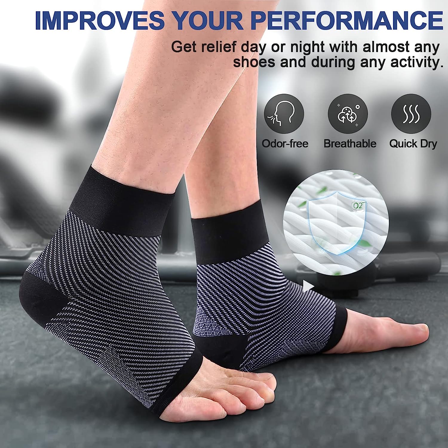 1 쌍 발바닥 근막염 압축 양말, 아치 지원 발 통증  - Ankle Brace Sock 리뷰 및 가격