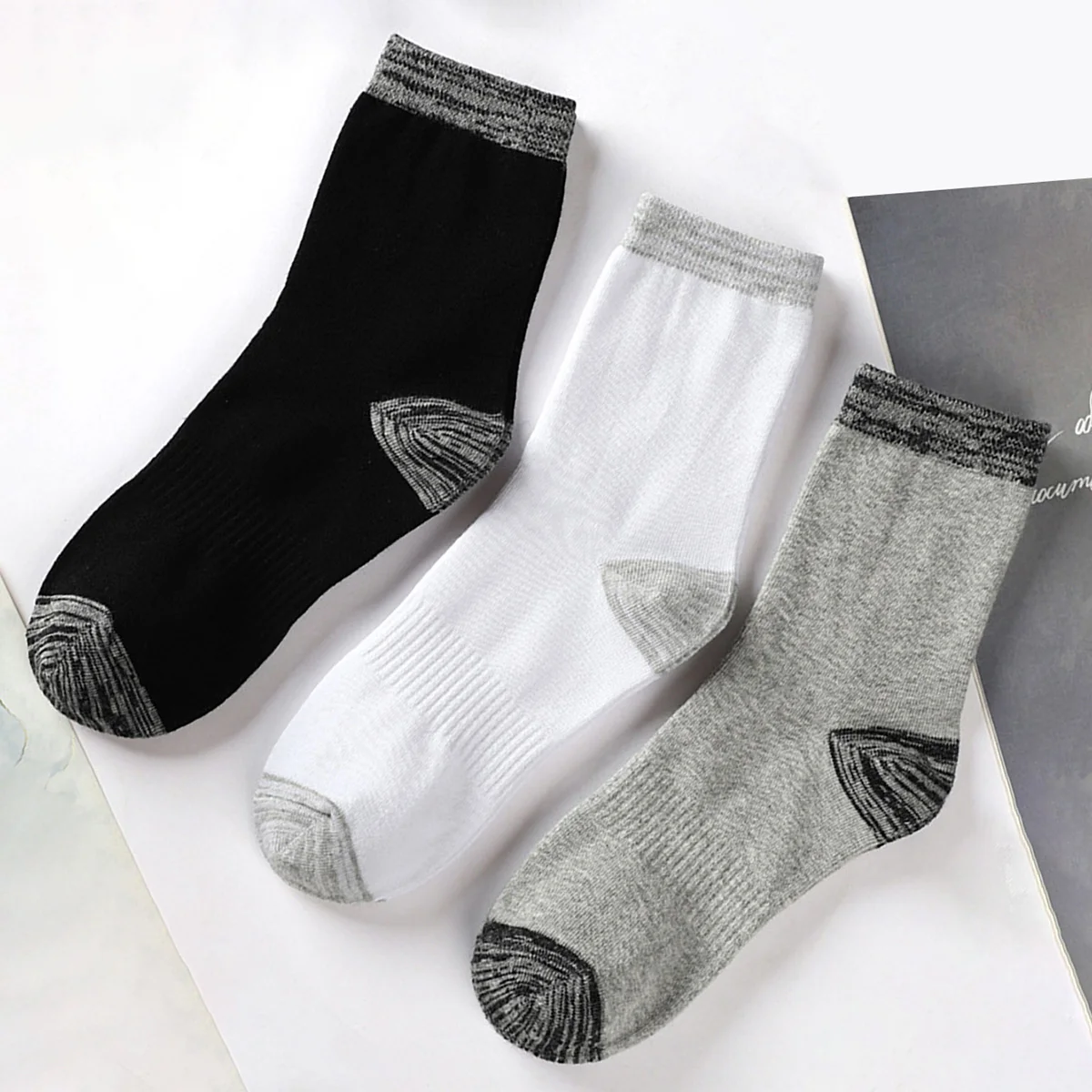 1/5 쌍 남성용 운동 양말 스포츠 러닝 종아리 양말  - Athletic Sock Cushion 리뷰 및 가격
