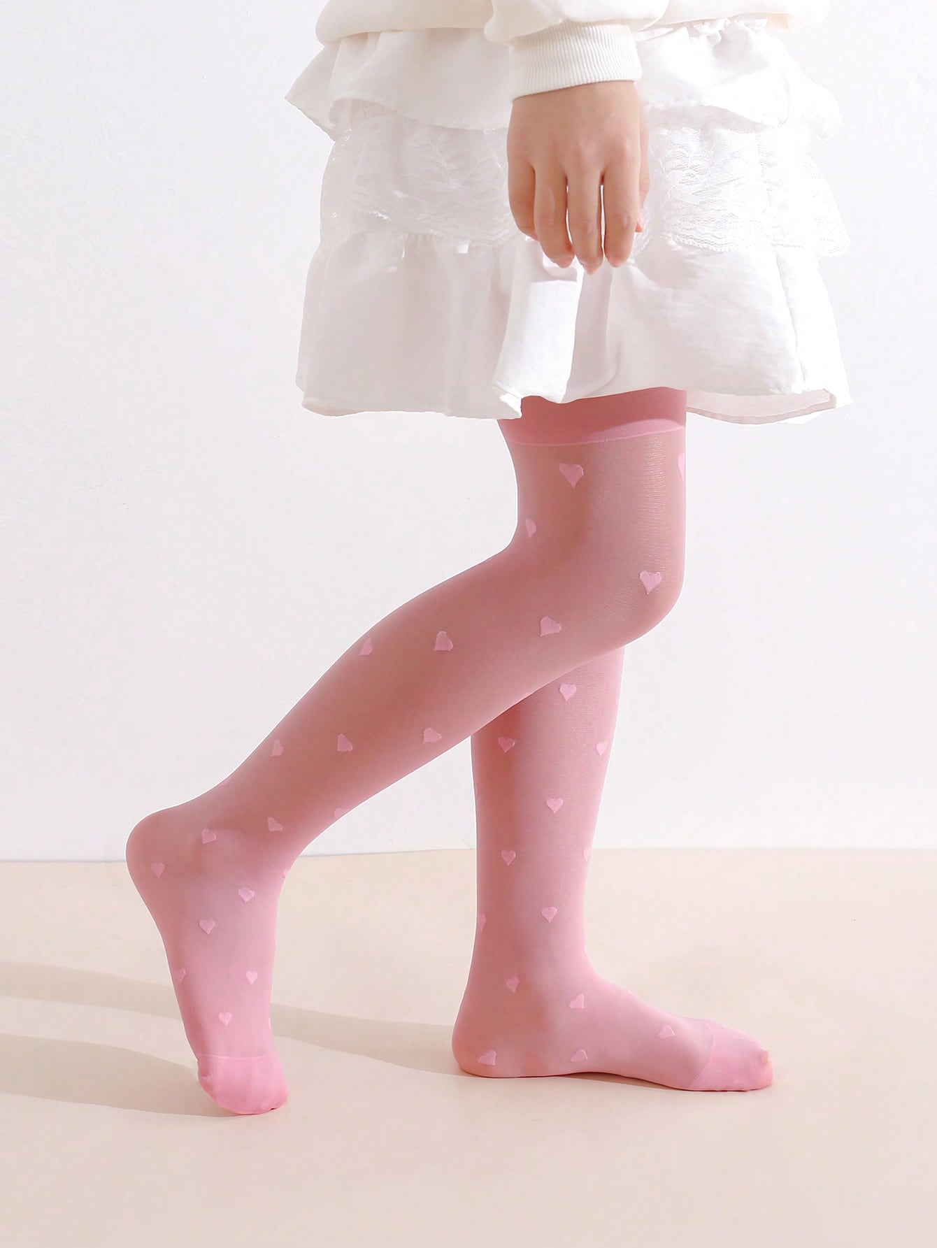 3Pcs 소녀 하트 프린트 스타킹 0-14Y 여름용 얇 - Tights Pantyhose Sheer 리뷰 및 가격
