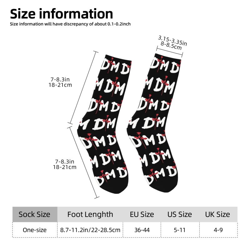 맞춤형 데페체 모드 남성용 크루 양말 유니섹스 패션 록 - Dress Sock Men 리뷰 및 가격