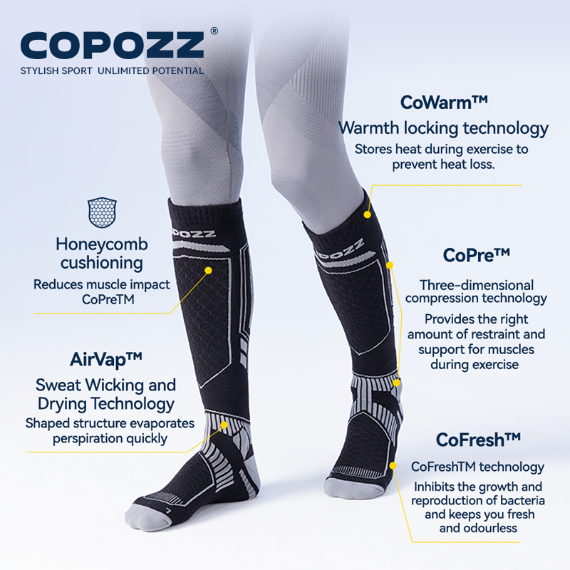 COPOZZ 새로운 겨울 스키 양말 남성 여성 열 메리 - Wool Hiking Sock 리뷰 및 가격