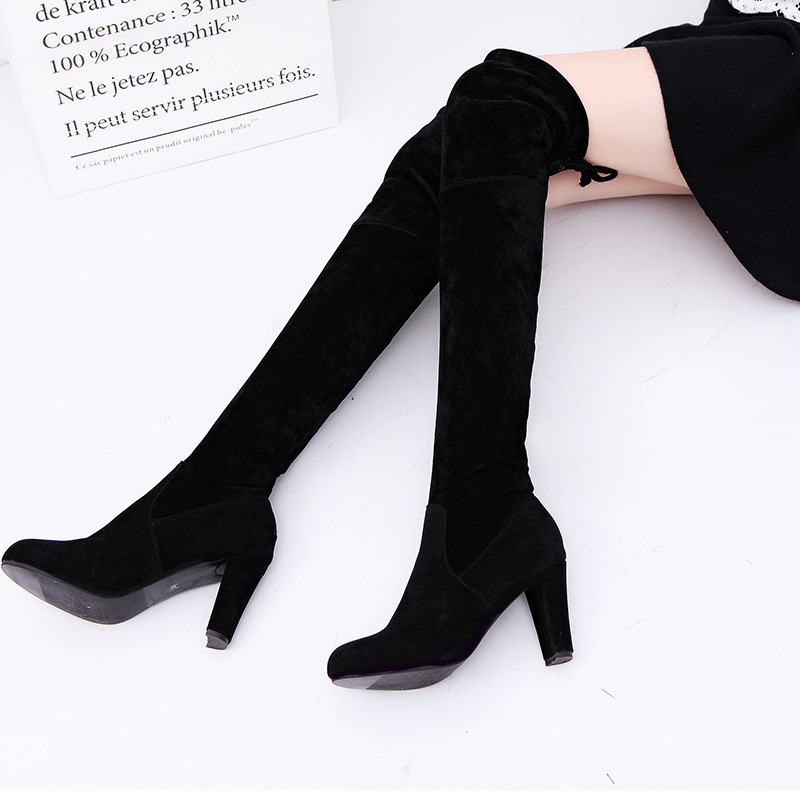 여성용 스트레치 원단 오버니 부츠 슬립온 플랫폼 롱부츠 - Knee High Sock Women 리뷰 및 가격