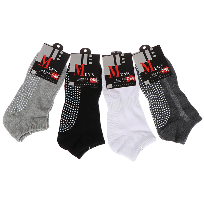 새로운 1 쌍 고품질 남성용 코튼 미끄럼 방지 요가 양 - Grip Sock Yoga 리뷰 및 가격
