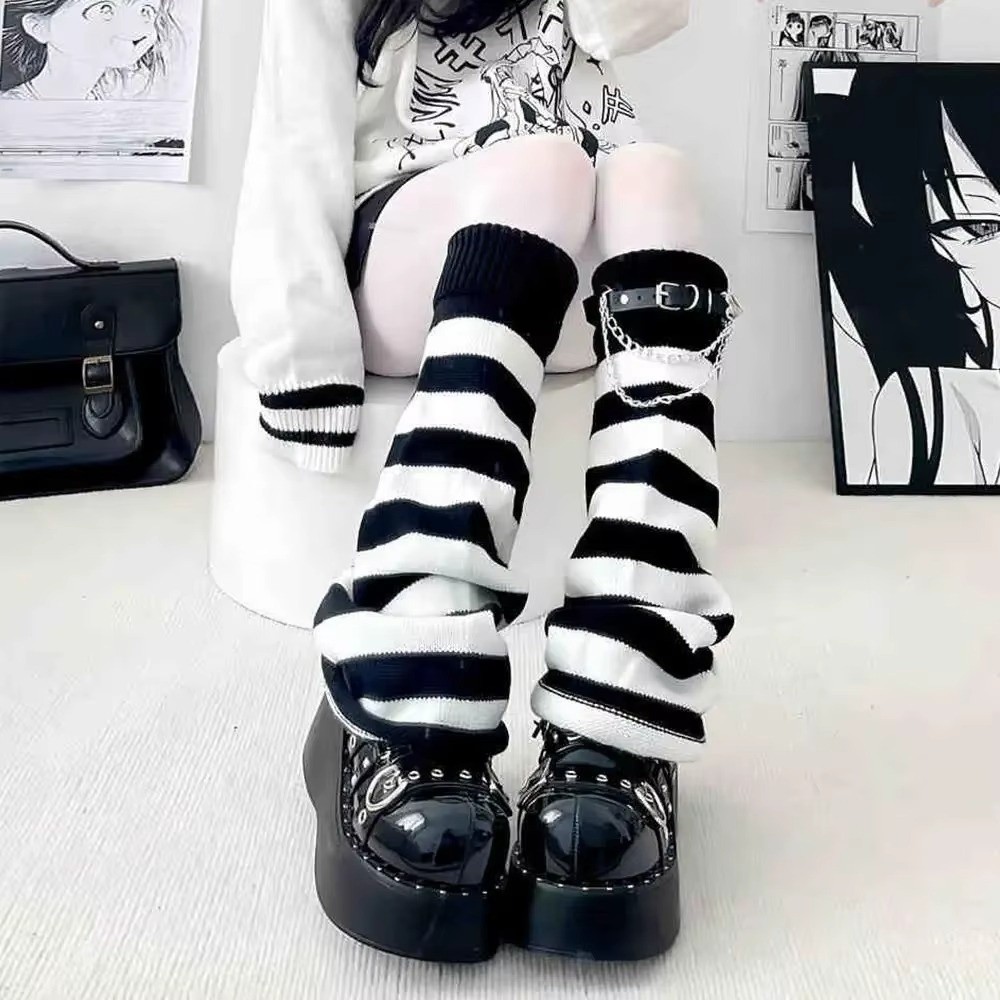 일본 스타일 하라주쿠 니트 레그 워머, 루즈핏 니트 스 - Boot Sock Slouchy 리뷰 및 가격