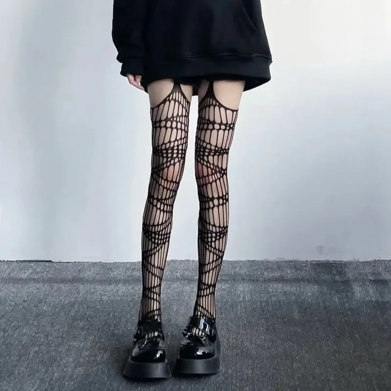 로리타 고딕 소녀 할로우 아웃 망사 스타킹, 여성용 패 - Tights Pantyhose Sheer 리뷰 및 가격