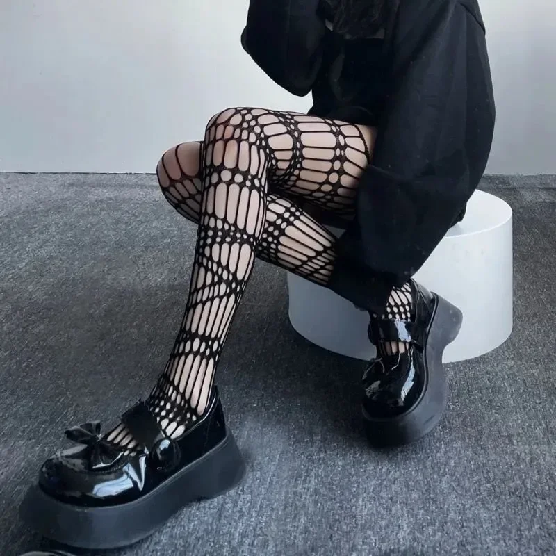 로리타 고딕 소녀 할로우 아웃 망사 스타킹, 여성용 패 - Tights Pantyhose Sheer 리뷰 및 가격