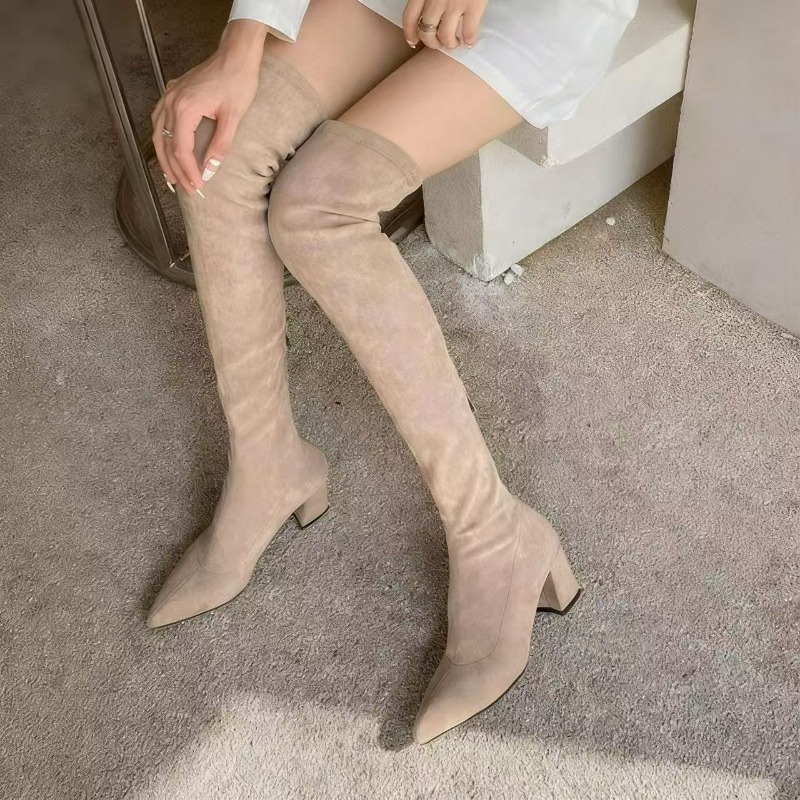 섹시한 여성용 부츠, 뾰족한 앞코, 무릎 위까지 오는  - Knee High Sock Women 리뷰 및 가격
