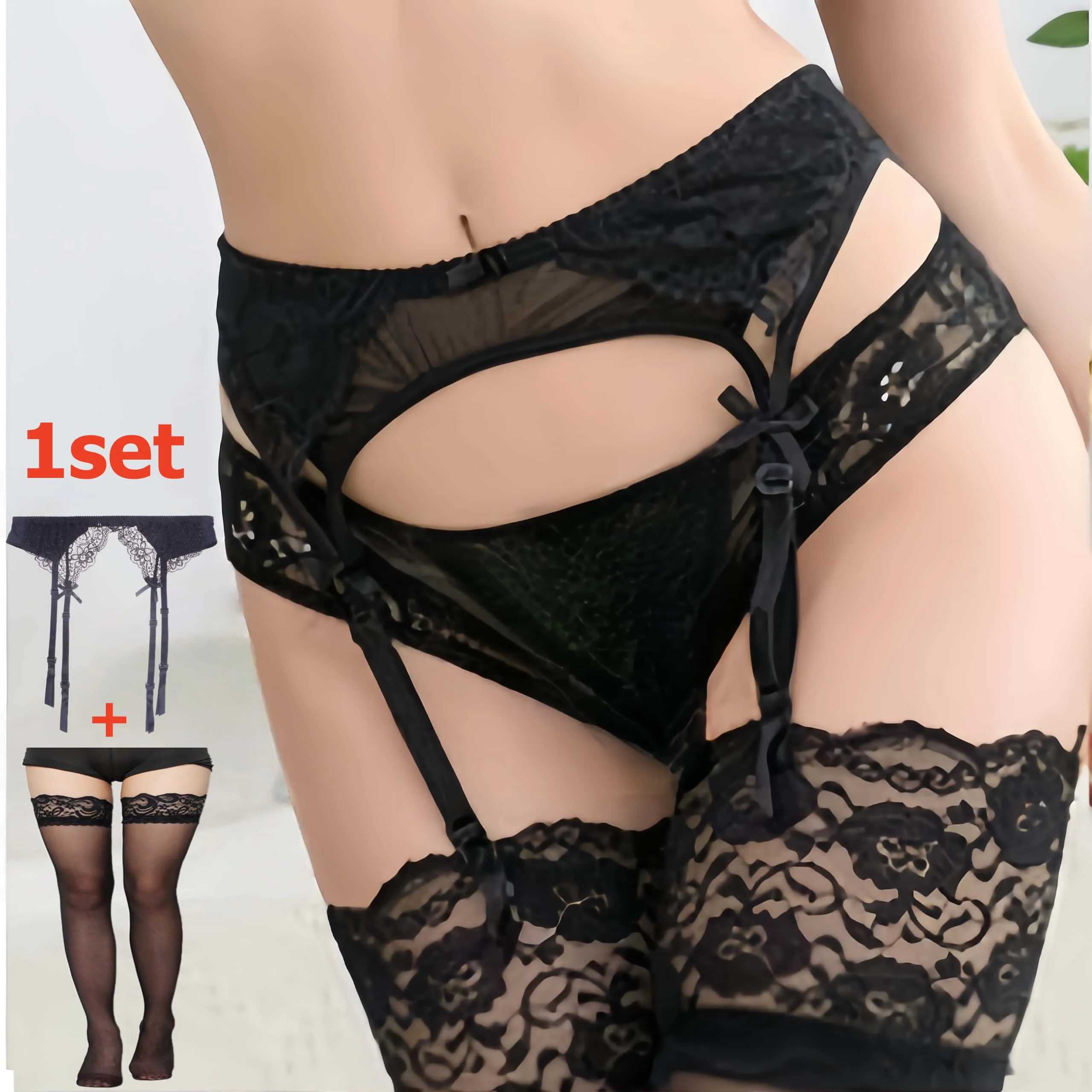 2PCS 여성용 서스펜더 레이스 스타킹 및 가터벨트 팬 - Tights Pantyhose Sheer 리뷰 및 가격