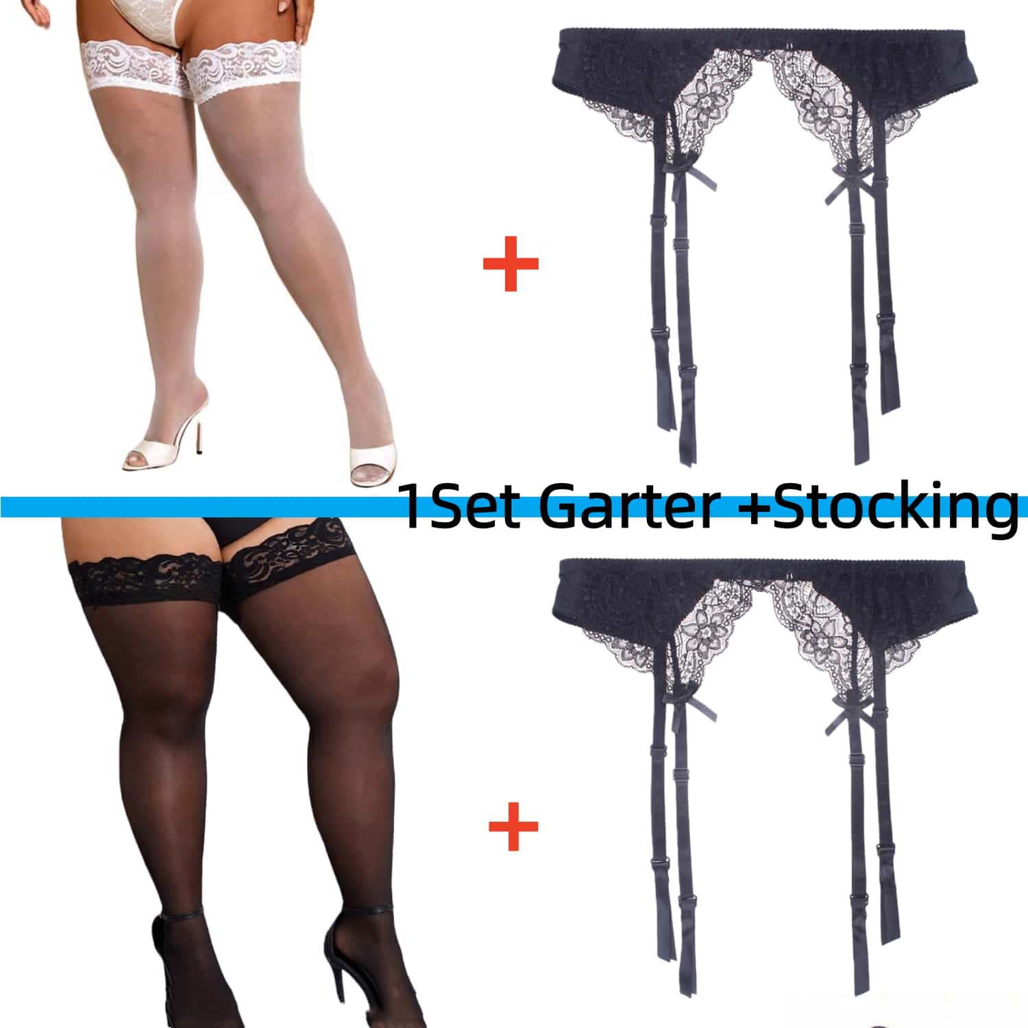 2PCS 여성용 서스펜더 레이스 스타킹 및 가터벨트 팬 - Tights Pantyhose Sheer 리뷰 및 가격