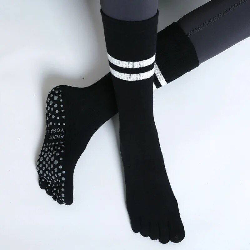 여성 통기성 요가 양말 미드 튜브 미끄럼 방지 다섯 손 - Grip Sock Yoga 리뷰 및 가격