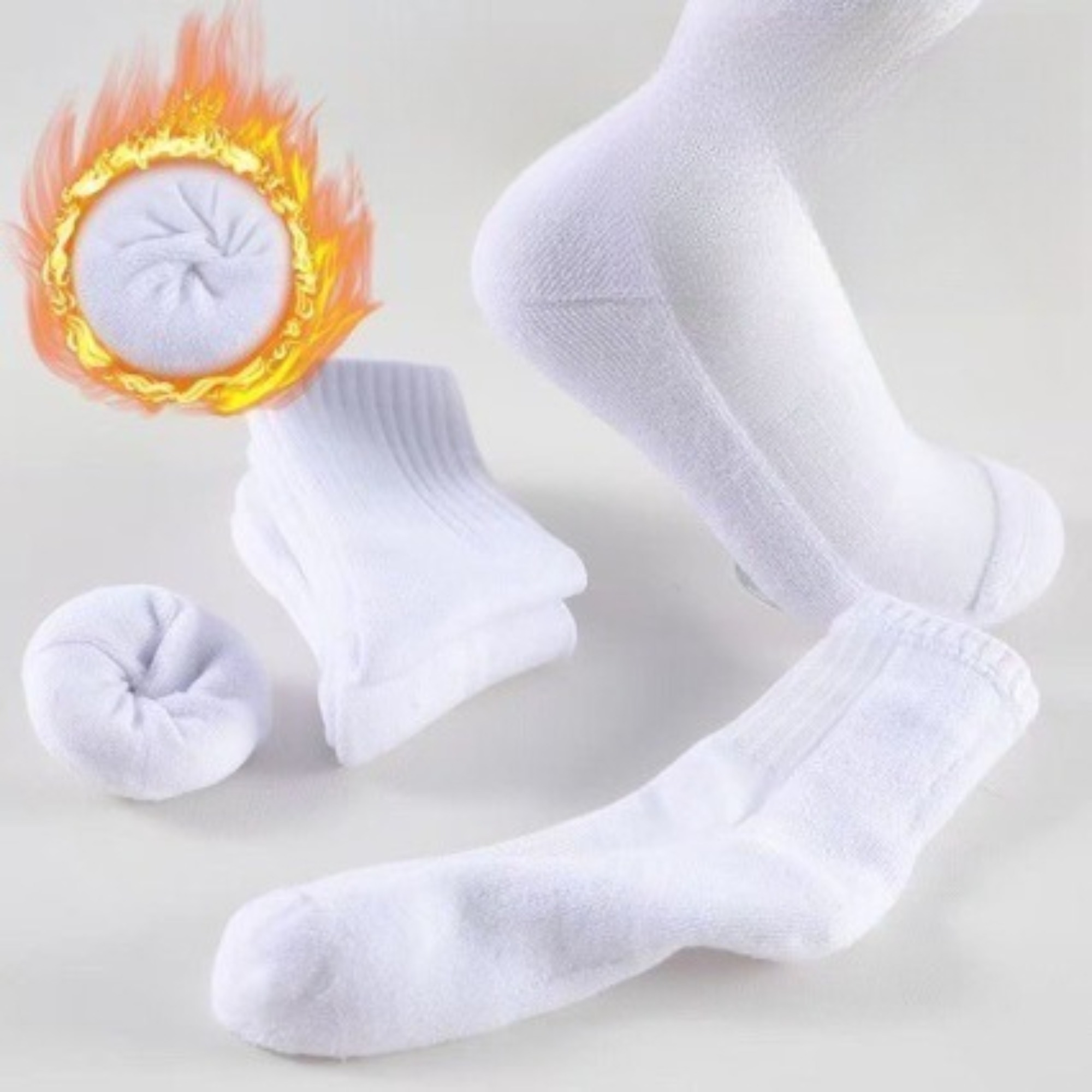 1/3 쌍 남성용 코튼 크루 양말 가을 겨울 엑스트라  - Thermal Sock Winter 리뷰 및 가격