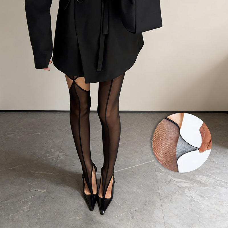 블랙 시스루 타이츠 여성 섹시한 펀칭 디자인 발가락까지 - Tights Pantyhose Sheer 리뷰 및 가격